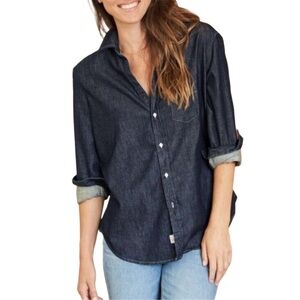 Frank & Eileen Dark Denim Button Down Shirt